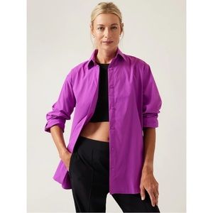 NWT Athleta Oversized Poplin Top